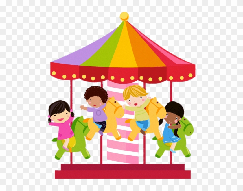 Colourful Merry Go Round Illustration - Merry Go Round Png #1434159