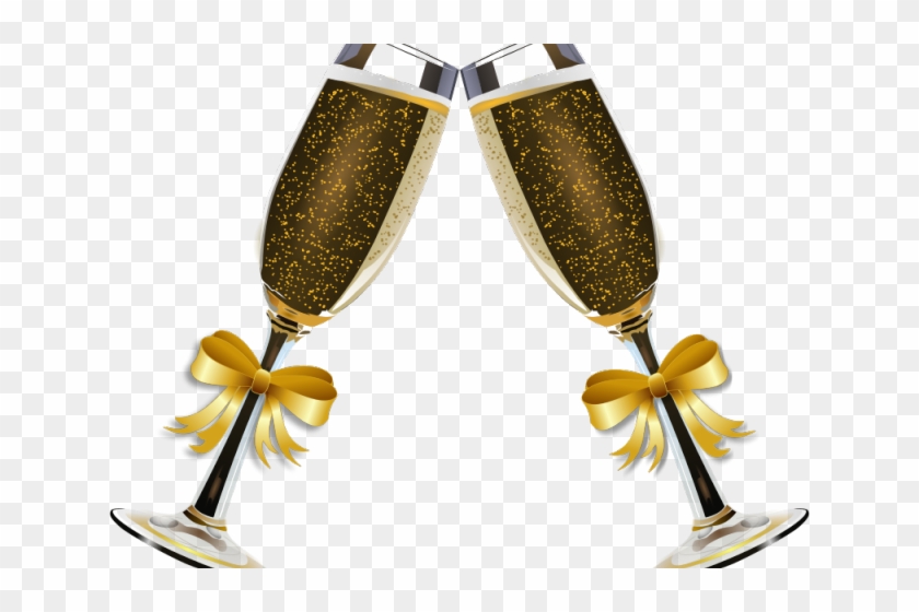 New Year Clipart Wine Glass - Champagne Glasses New Years #1434232