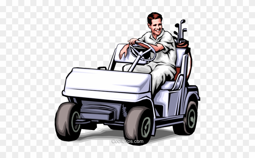 Golfer In Cart Royalty - Man Driving Golf Cart #1434317