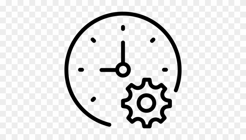 Clock And Gear - Setting Profile Icon Png #1434433