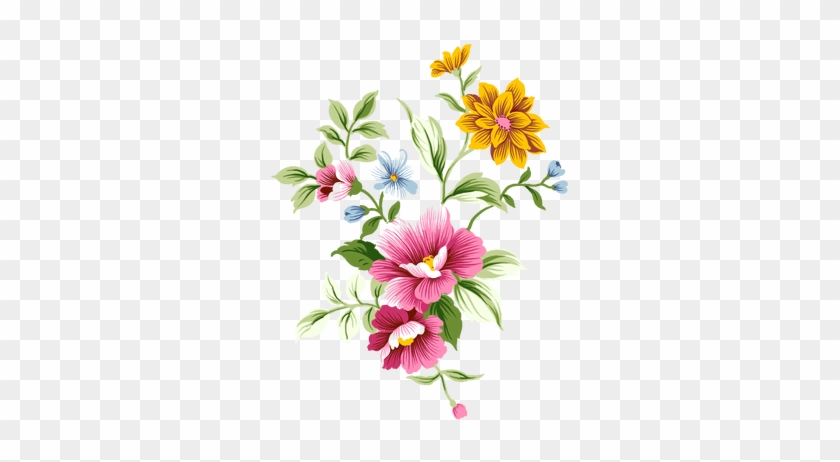 Art Nouveau Bouquet Flowers - Flowers Png #1434630