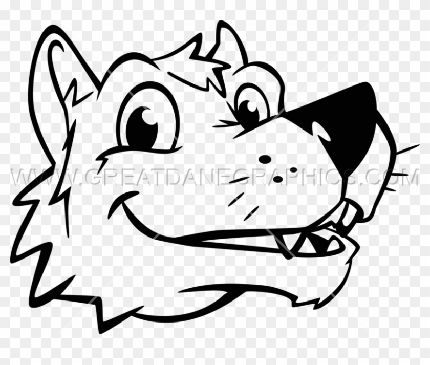 Smiling Head Production Ready Artwork For T - Smiling Wolf Clipart #1434645