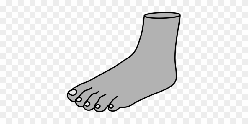 Footprint Heel Human Leg Toe - Foot Clipart Black And White Png #1434659