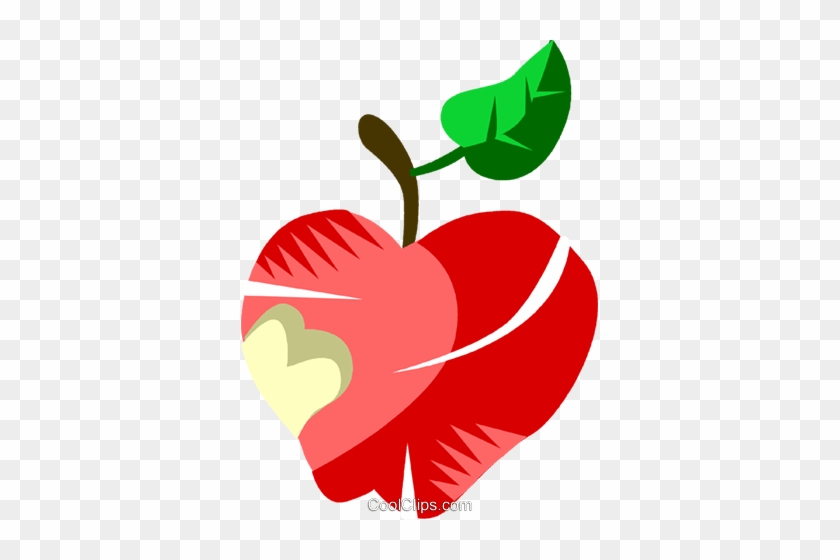 Apple With A Bite Out Of It Royalty Free Vector Clip - Apple With A Bite Out Of It Royalty Free Vector Clip #1434705