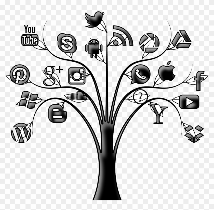 Social Media Marketing - Social Media Images Black And White #1434730