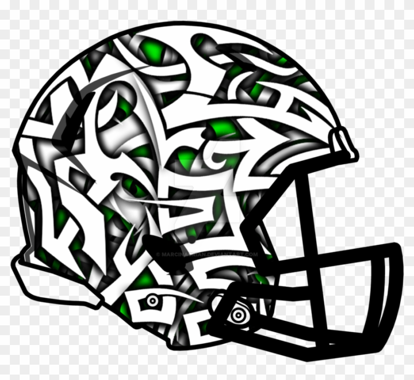 American Football Helmet-03 Grn By Marcinadrian On - James Madison Helmet Png #1434778