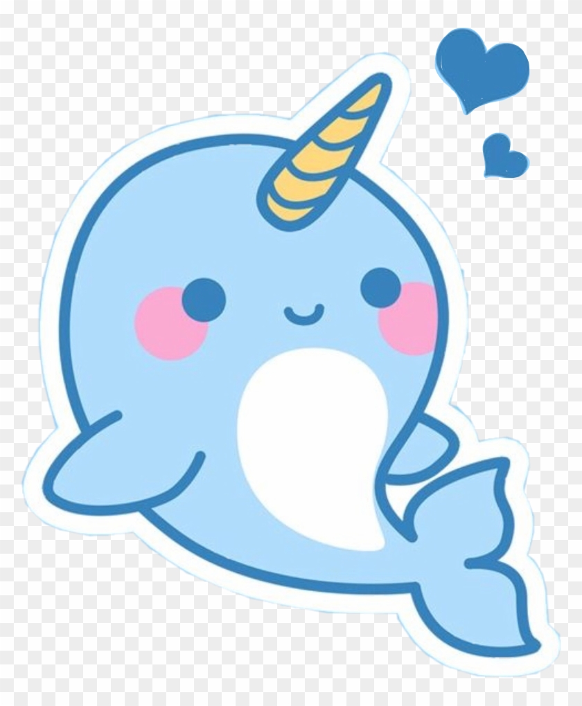 Whale Ballena Sea Kawaii Cute Animal Ocean Water Heart - Cute Picture But  Drawing - Free Transparent PNG Clipart Images Download