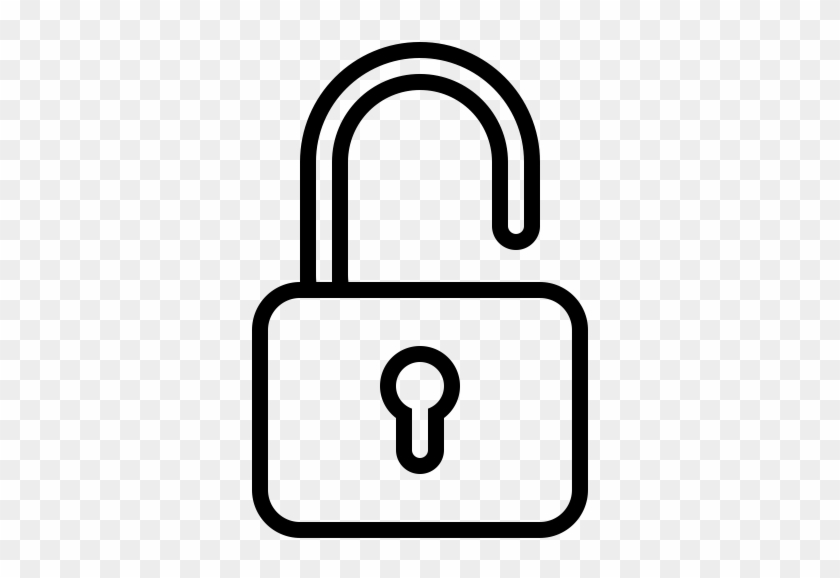 Lock Open, Open Lock, Password Icon - Locked Icon White Png #1434893