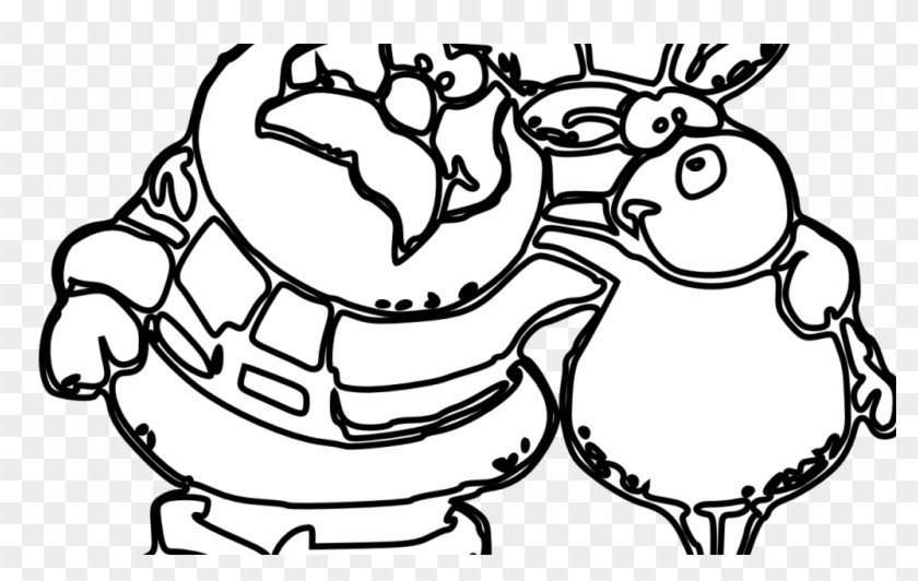 Christmas Kangaroo Coloring Page With Cookie Clip Art - Christmas Border Clipart Black And White #1434952