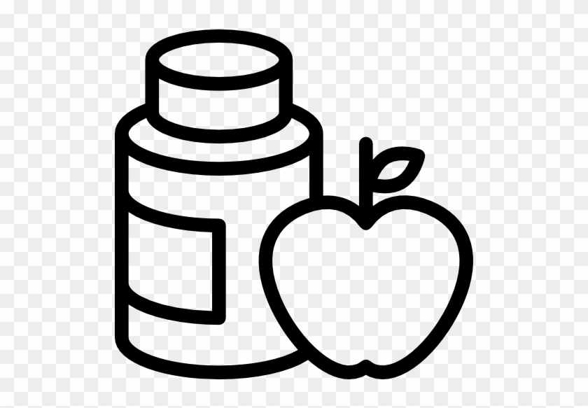 Jpg Freeuse Download Nutrition Clipart Black And White - Supplements Icon #1435019