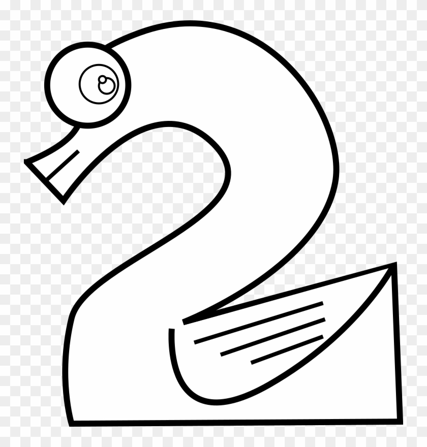 Animal Number Two Line Art - Abstract Art Symbols For Swan #1435062