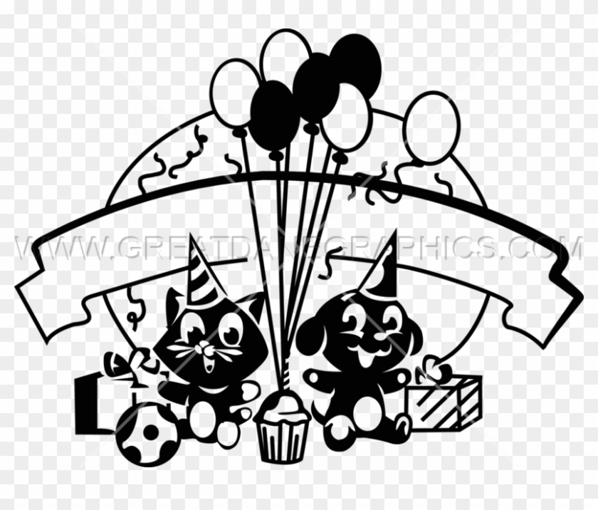 Birthday Cat & Dog - Vinyl Cutter #1435075