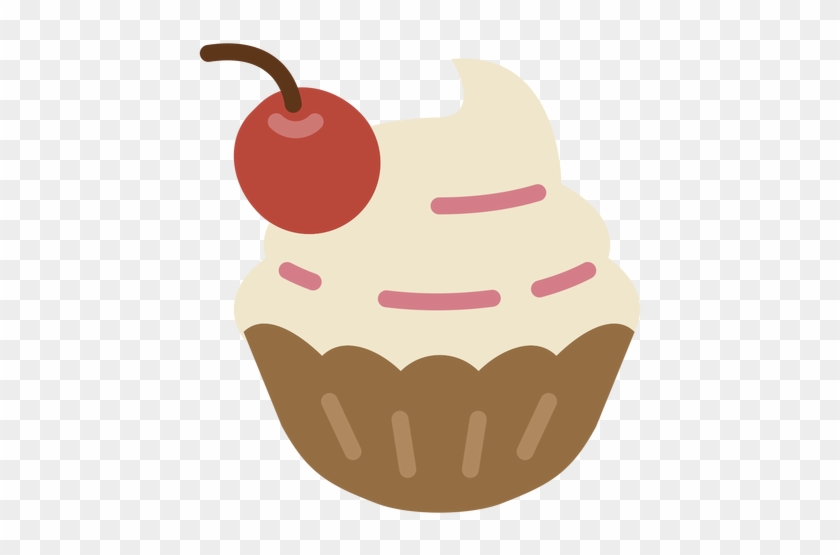 Ice Cream Bowl Icon - Cupcake Flat Png #1435191