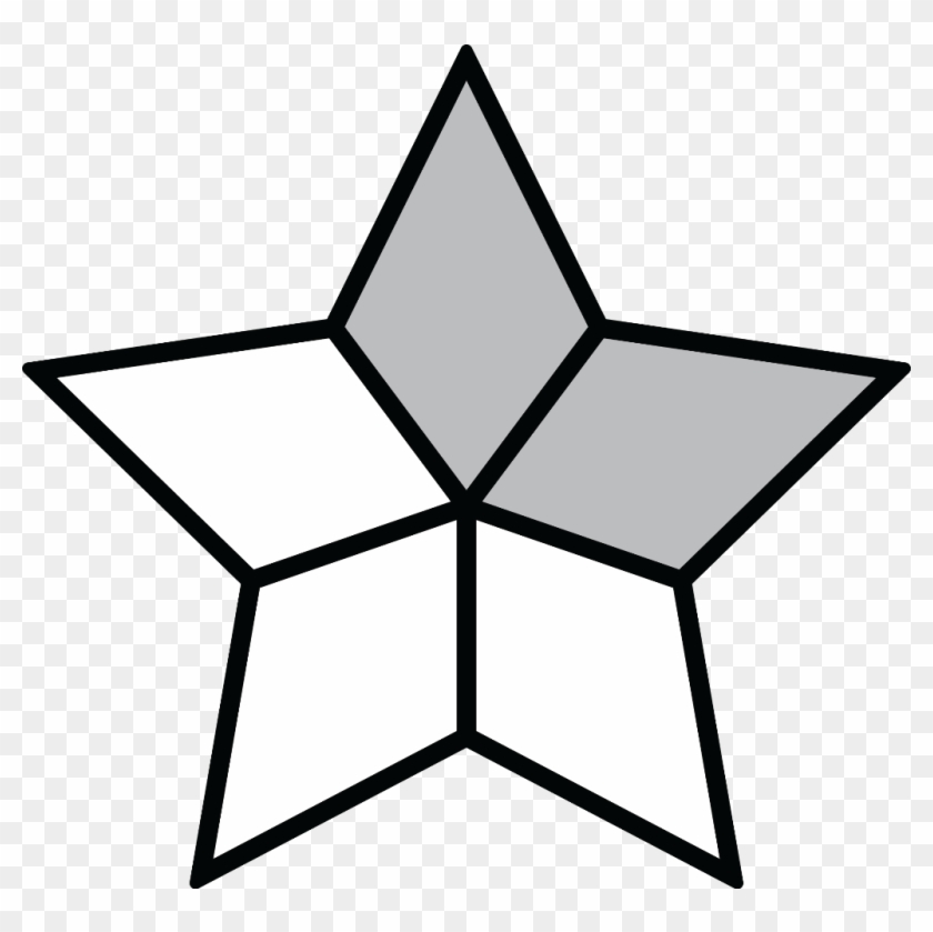 Fraction Clipart Shaded - Dibujo Estrella De Navidad #1435262