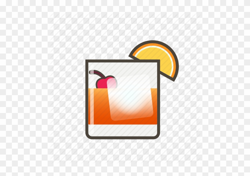 Free Download Old Fashioned Drink Clip Art Clipart - Old Fashioned Cocktail Icon #1435328