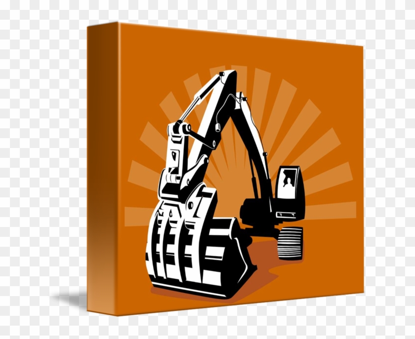 Jpg Library Library Digger Retro By Aloysius Patrimonio - Graphic Excavator #1435389