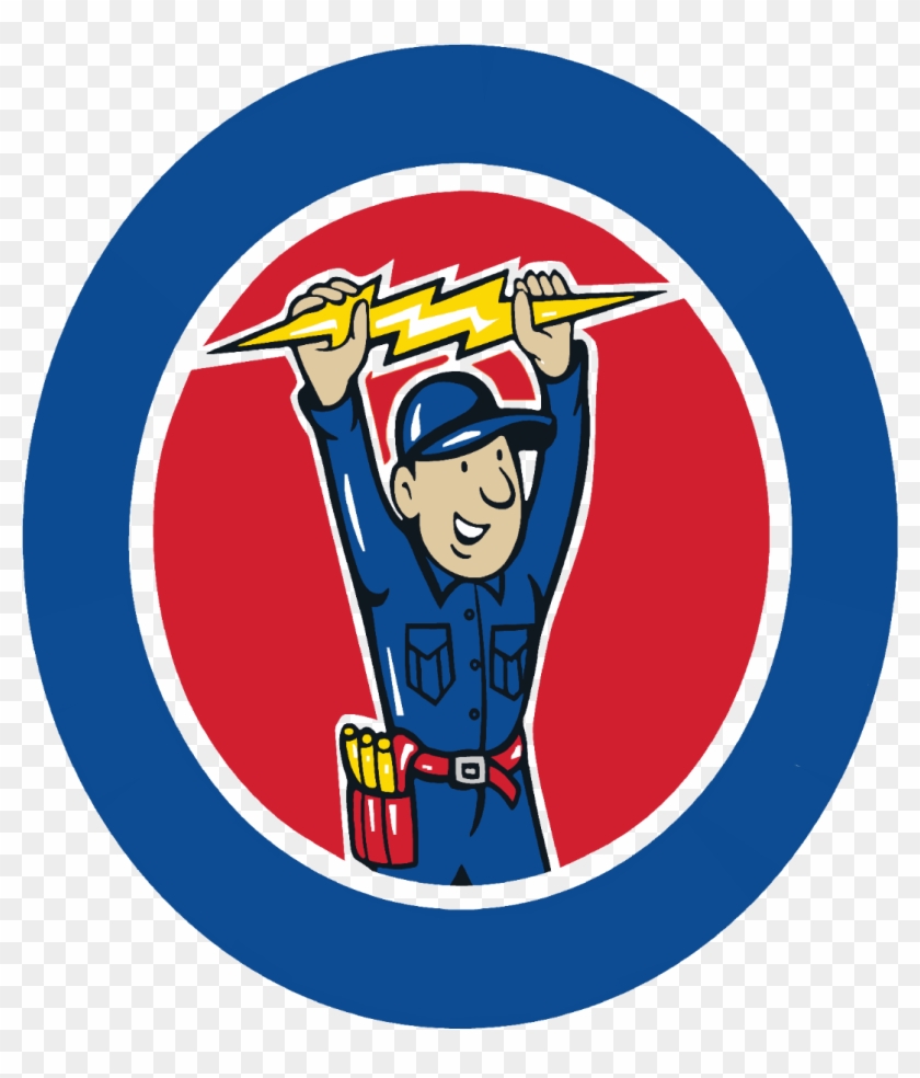 Contractor Clipart Maintenance Guy - Thunderbolt Toolman Electrician Lightning Bolt Cartoon #1435429