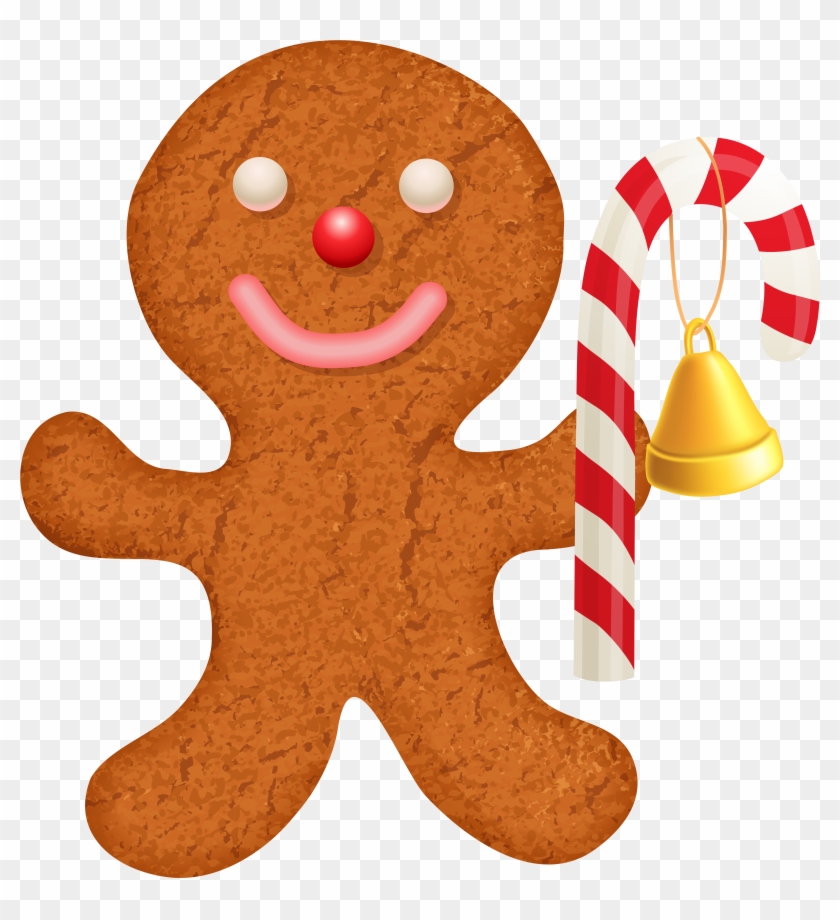 Gingerbread Ornament With Cane - Пряник Пнг #1435562