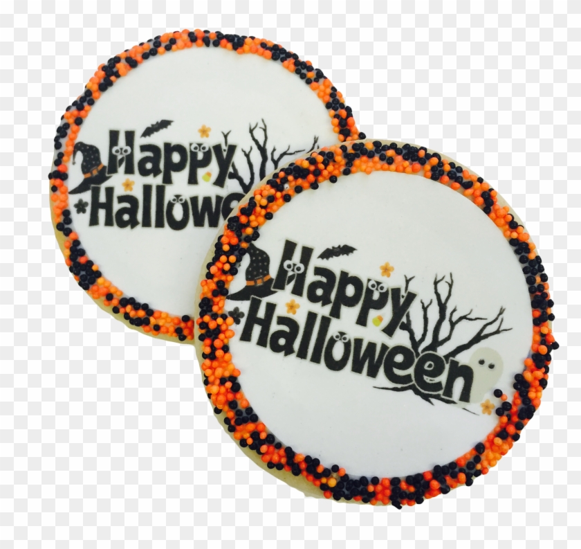 "happy Halloween" Sugar Cookies With Nonpareils - Deadpool Costume Adult Man Top Halloween Cosplay Party #1435603