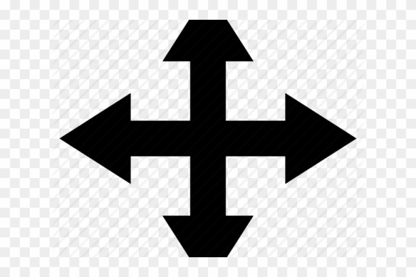 Iron Cross Vector Free Download Clip Art - Arrows In Four Directions #1435738