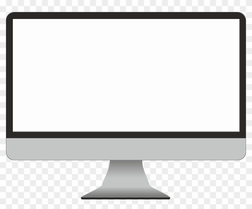 Blank Computer Screen Clipart Laptop Computer Monitors - Grey Monitor Png #1435792