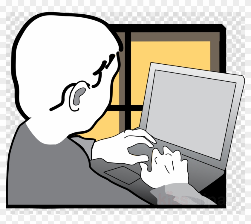 Boy With Laptop Cartoon Clipart Laptop Clip Art - Gambar Kartun Main Laptop #1435803