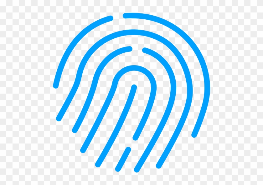 Fingerprint, Log Out, Logout Icon - Clipart Fingerprint Blue #1435808