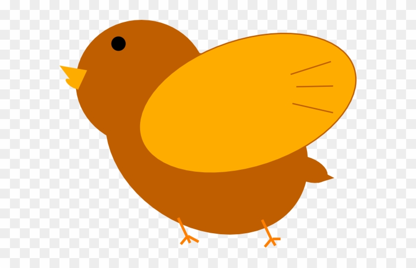 Brown Bird Orange Legs 2 Clip Art At Clker - Portable Network Graphics #1436005