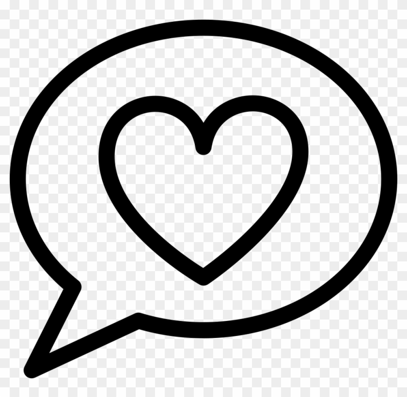 Bubble Love Streamline Talk Comments - Speech Bubble Png With Hearts #1436132
