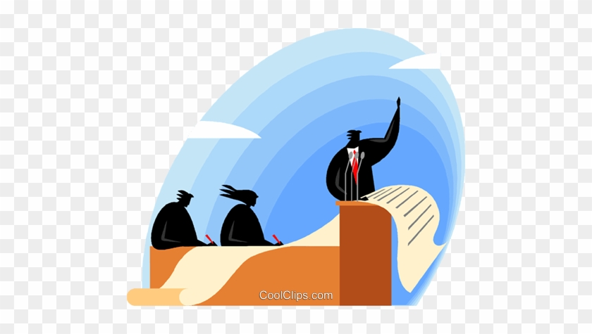 Businessman Giving A Speech Royalty Free Vector Clip - Illustration #1436206