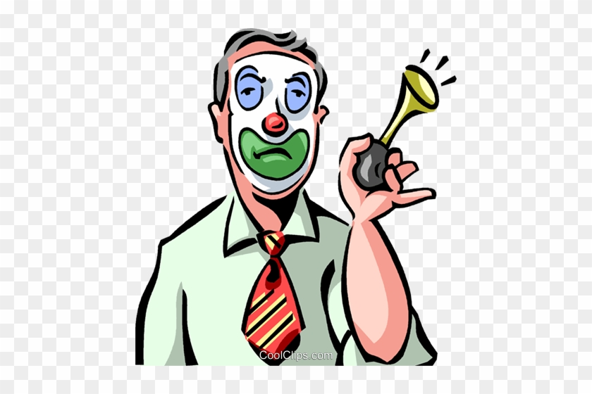 Clown Businessman Royalty Free Vector Clip Art Illustration - Entertainment #1436209