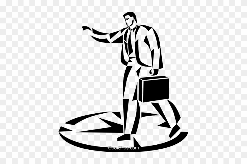Businessman Walking To A Meeting Royalty Free Vector - Illustration #1436221