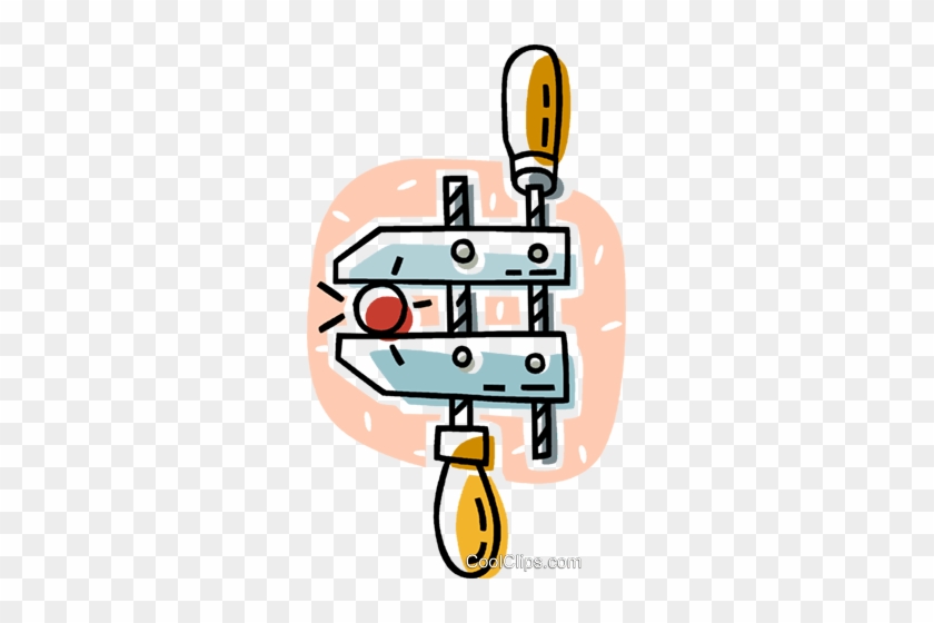 Clamps Royalty Free Vector Clip Art Illustration - Clamps Royalty Free Vector Clip Art Illustration #1436280
