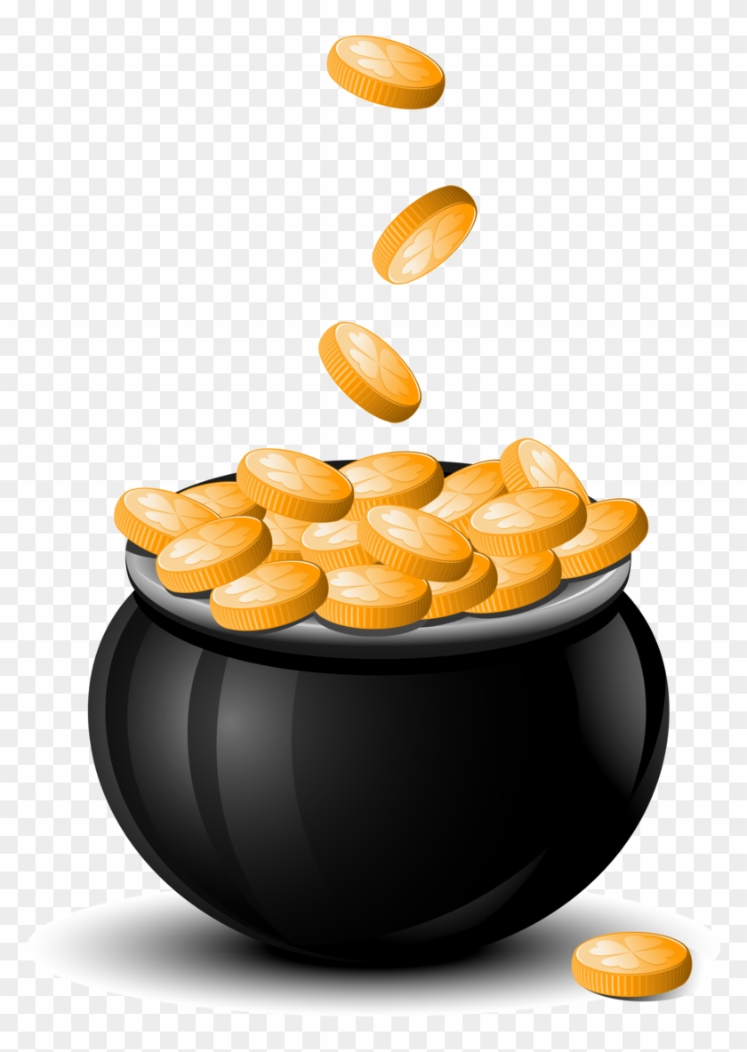 Saint Patrick S Cooking Pot Transprent Png - Pot Of Gold Vector Transparent #1436342
