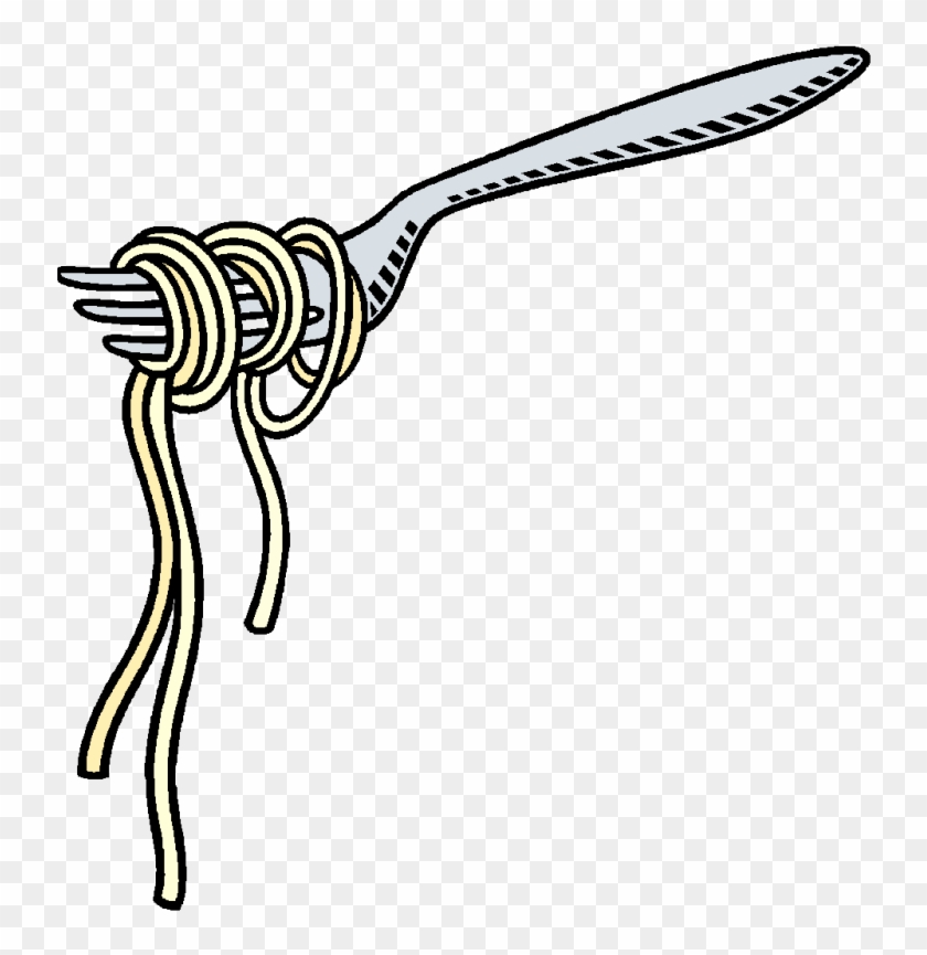 Pasta Clipart Spaghetti Fork - Spaghetti On A Fork Cartoon #1436454