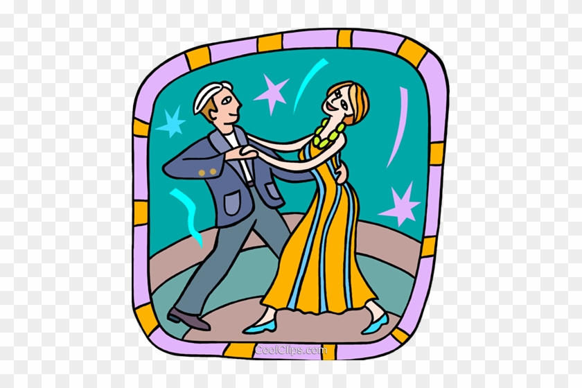 Dancing Couple Royalty Free Vector Clip Art Illustration - Dance #1436511