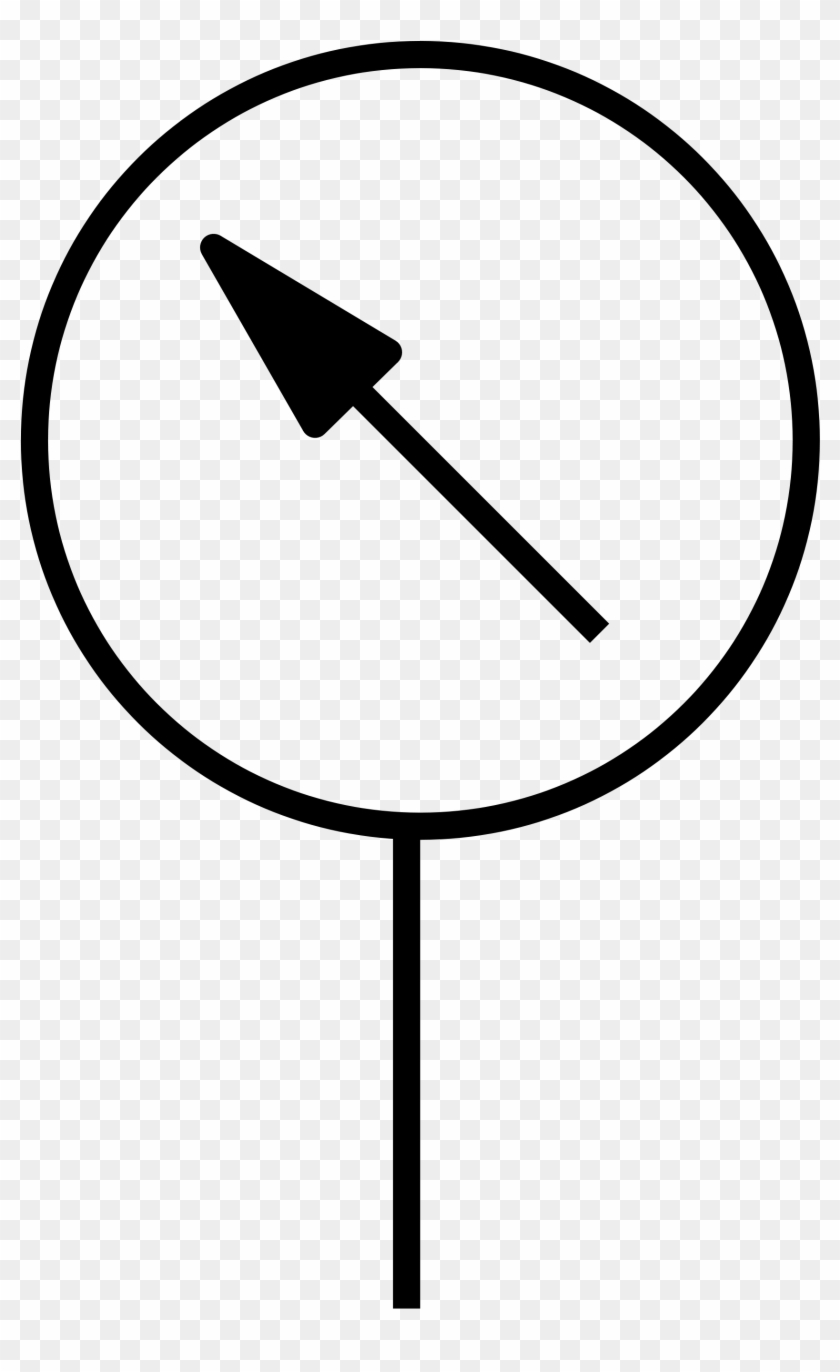 Open - Pressure Gauge Schematic Symbol #1436536