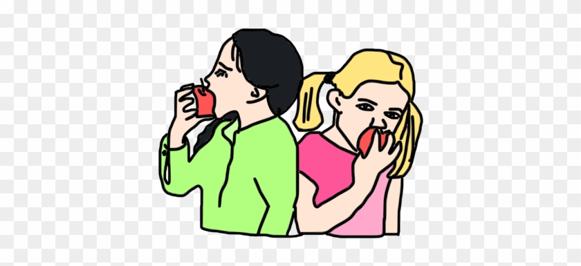 Eating Apple Child Girl - Eating Apples Clipart Png #1436759