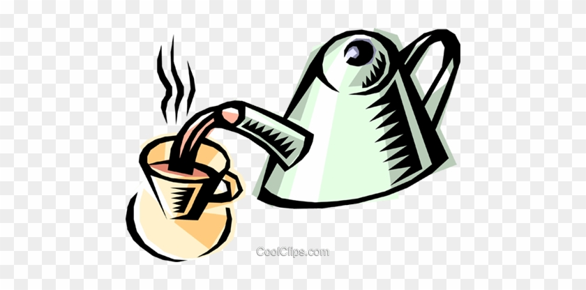 Teapot Royalty Free Vector Clip Art Illustration - Making A Drink Clipart #1436845