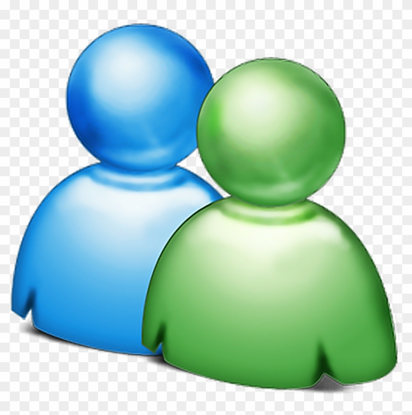 Msn Hotmail Blue Green Oldschool - Windows Live Messenger Icon #1436951