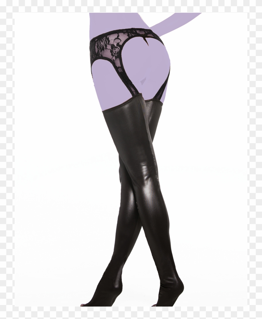 Clip Art Library Stock Lace With Wetlook Tights Three - Stocking #1437060