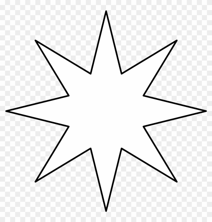 8 Point Star Black Void - Nine Point Star Png #1437186