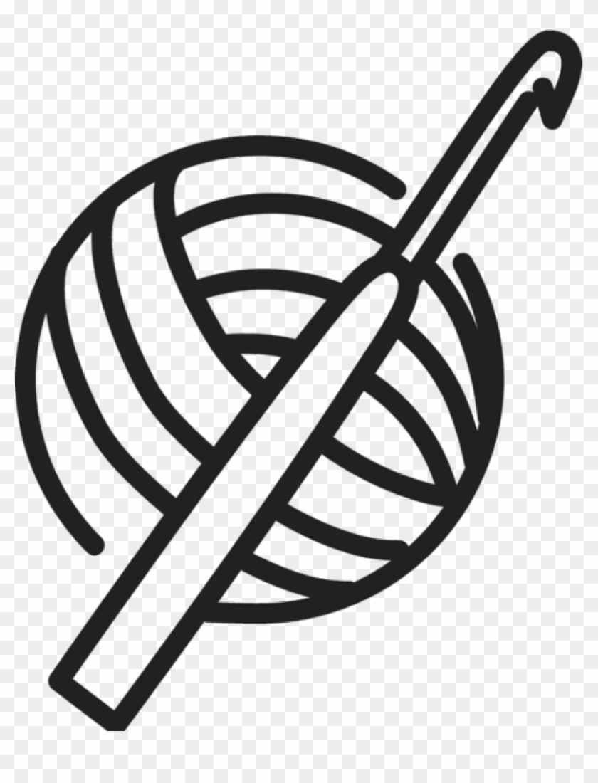 Crochet Clip Art Crochet Hook Clipart Crochet Hook - Crochet Clipart Black And White #1437259