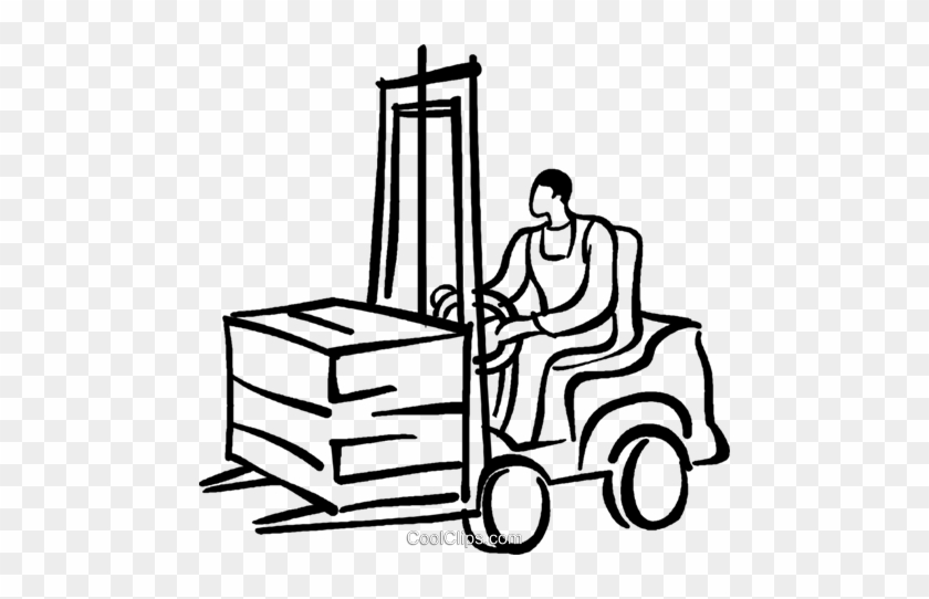 Graphic Free Library Fork Lift Drawing At Getdrawings - Forklift Clipart #1437386