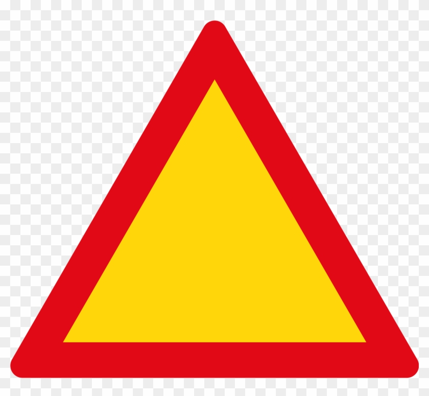 Cone Clipart Warning - Tw345 Road Sign #1437387