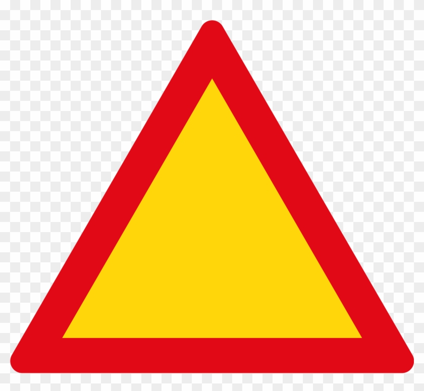 Cone Clipart Warning - Tw345 Road Sign #1437387