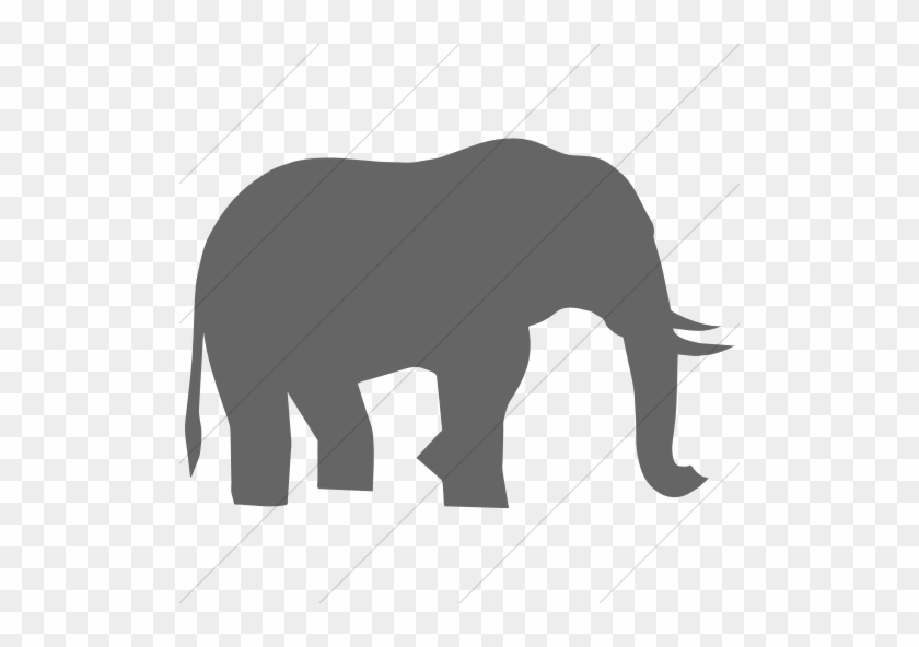 Animals African Elephant Icon Simple Gray - Elephant Black And White Simple #1437436