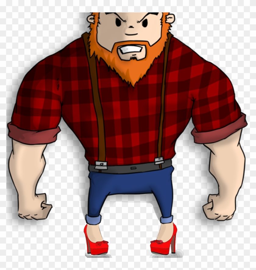 Burly Heeled Men - Cartoon Lumberjack #1437467