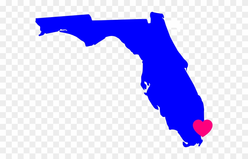 Cobalt Blue Florida - Florida Outline Blue #1437653