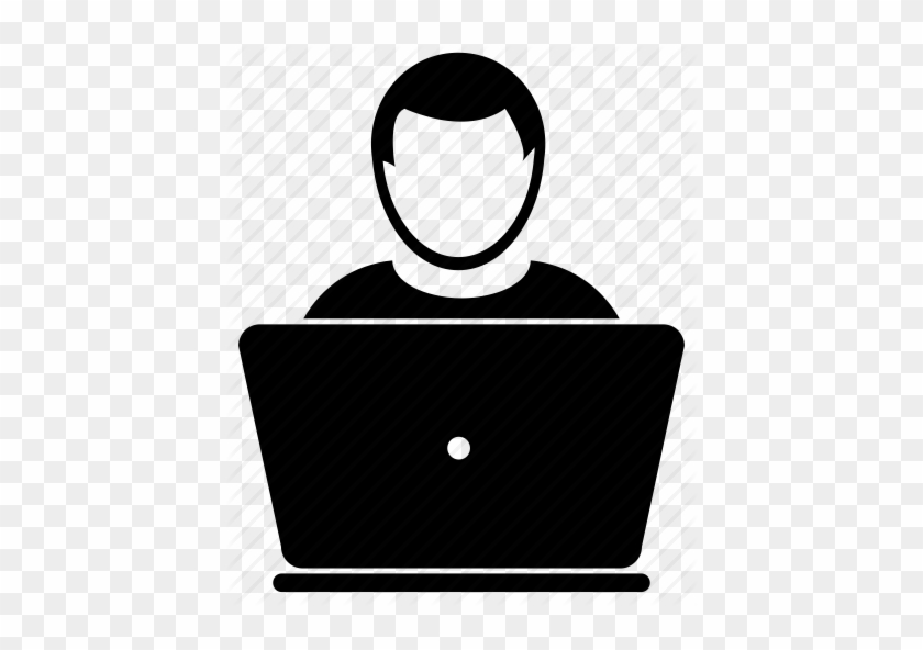 Icons Png Download - Man With A Laptop Icon #1437700